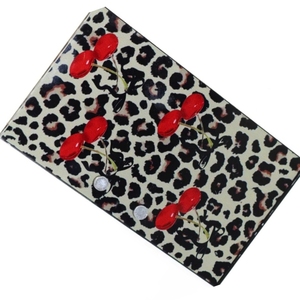 Cherry leopard Hot Selling Wholesale Acrylic Lash Tile With <b>Magnet</b> for Tweezers Sustainable Custom Logo Lash Tweezer Tiles - Product Image 4