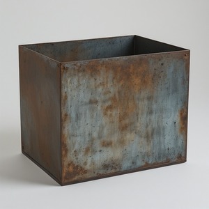 Elegante maceta de metal hecha a mano con acabado liso y base resistente diseñada para decoración de jardín moderna y plantas de interior - Product Image 3