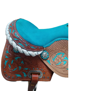 Venta al por mayor de alta calidad Western Barrel Racing Horse Saddle, sillín con brida Breastplate, sillín personalizado para caballos Venta caliente - Product Image 6