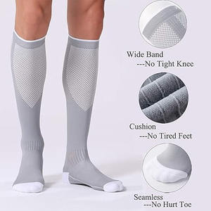 OEM Full <b>Cushioned</b> Compression Thermal Sport Socks Moisture Wicking Micro Crew Men's Hiking Socks - Product Image 4