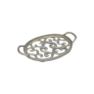 Plateaux de service ronds Conception en métal de qualité industrielle Fournitures en vrac Plateaux en métal pour décor de restaurant de mariage d'hôtel à la maison - Product Image 4