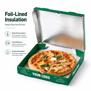 Caja <span class=keywords><strong>de</strong></span> Pizza con Forro <span class=keywords><strong>de</strong></span> Papel <span class=keywords><strong>de</strong></span> Aluminio <span class=keywords><strong>para</strong></span> <span class=keywords><strong>Navidad</strong></span>, Entrega a Domicilio, Logotipo Personalizado, Empaque <span class=keywords><strong>de</strong></span> Alimentos Corrugado <span class=keywords><strong>para</strong></span> Restaurante - Product Image 3