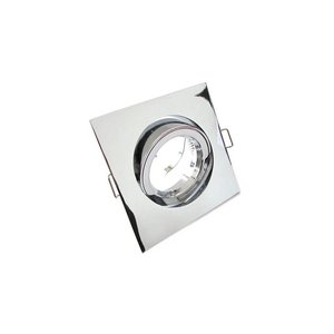 Portatesta a LED regolabile quadrato GU10 MR16 con anello cromato/portalampada - Product Image 2