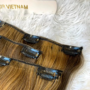 Extensiones de cabello Remy virgen vietnamita 30 pulgadas de longitud estirada paquete de ondas rectas naturales estilo Clip-In estilo brasileño crudo - Product Image 1