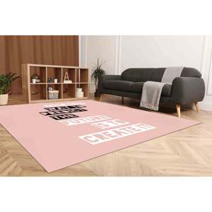 Alfombra Rosa Motivacional: Alfombra Decorativa Antideslizante, con Pelo Suave - Product Image 4