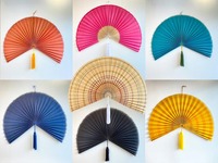 Handgemachte große Bambus Fan Kopfteil Wand ventilator natürliche gewebte Rattan Wand kunst Boho Home rustikalen Stil hängenden Dekoration Fan