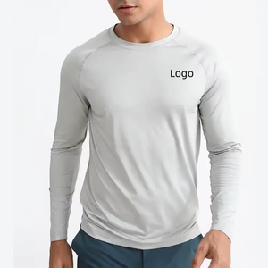 Camiseta al por Mayor para Hombre, de Algodón, Lisa, Negra, Transpirable, Cuello Redondo, Manga Larga, 250g, 100% Algodón - Product Image 2