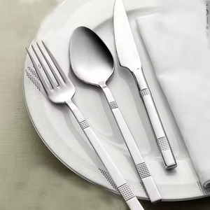 Ensemble de couverts en métal, acier inoxydable, fourchette, cuillère, couteau, couverts de table, ustensiles de restauration pour restaurant, hôtel - Product Image 5