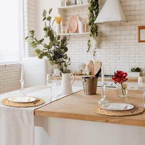 Handmade Water Hyacinth Home and Wedding Exquisite Natural Round Solid Kitchen Tablemats Wicker <b>Placemats</b> <b>Dining</b> <b>Table</b> - Product Image 1