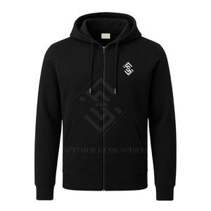 Sweats à capuche zippés pour hommes en tissu polaire de haute qualité, vêtements décontractés pour l'extérieur, vente directe d'usine - Product Image 1