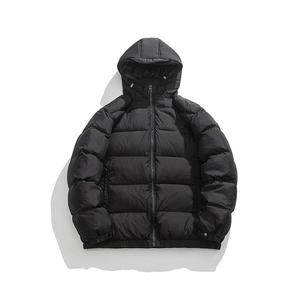 Manteau à capuche d'hiver en duvet de canard en nylon pour hommes, léger et chaud, avec logo personnalisé - Product Image 5