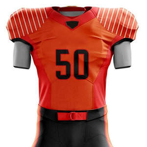 Ensemble de maillots de football américain personnalisés de la meilleure qualité, chemises à manches courtes grande taille avec logo personnalisé - Product Image 5