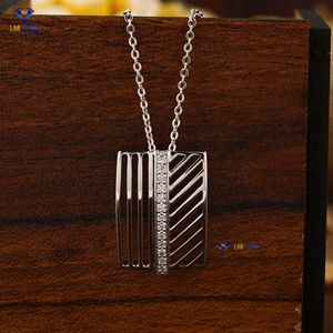 0.143 TDW รอบสดใสตัดเพชรจี้ทองสีขาวได้รับการรับรอง/ไม่ได้รับการรับรองเพชร Cvd เพชรเครื่องประดับปรับ - Product Image 1