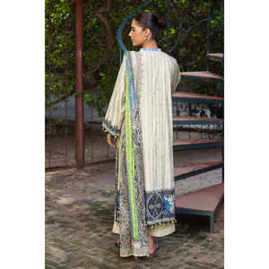 Conjunto de Traje de 3 Piezas para Mujer con Estampado de Rayas Zari y Jacquard, con Dupatta SP-52089 - Product Image 1