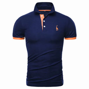 Vente en gros OEM, nouveauté en coton pour hommes, polos de golf solides, avec col unique, vêtements personnalisés - Product Image 5