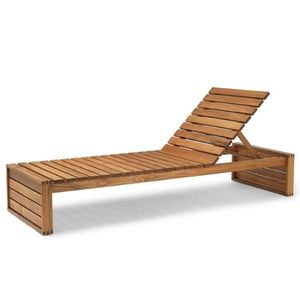 Chaise longue en teck pour resort, fabriquée en Indonésie - Product Image 1