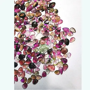 275件天然生物彩色电气石7毫米14毫米雕刻叶子205 cts批量Iroc销售高品质叶子松散宝石