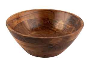 Bol en bois écologique dernier modèle vaisselle en résine de bois poli pour les plats de salade du dîner - Product Image 2