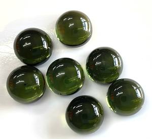 Moldavita Natural 6mm Cabujón Redondo Calidad AAA-Moldavita Suelta Calidad Superior - Product Image 2