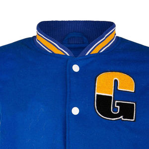 Chaquetas de béisbol Varsity bordado personalizado Chenille parches Varsity Bomber Letterman College chaqueta de invierno de talla grande para hombres - Product Image 4