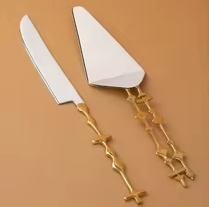 Exclusive Collection Metal <b>Cake</b> <b>Server</b> Set Dessert Knife Wedding Partyware Kitchen Dining Tableware Pastry Tool - Product Image 2