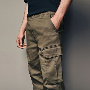 Pantalon cargo de jogging personnalisé pour hommes Vêtements de travail tricotés en coton Pantalon cargo ample pour hommes avec poche - Product Image 4