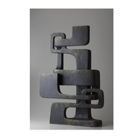 Sculpture métallique contemporaine artisanale, œuvre d'art moderne, grande pièce décorative en acier, fer, aluminium, abstraite, pour galerie