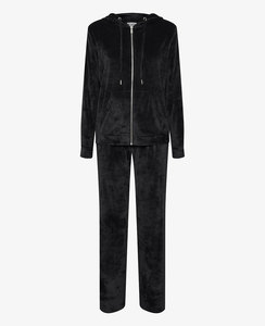 Vente en gros en vrac Ensemble de survêtements en velours et velours pour femmes de sport vierge pour l'hiver personnalisé de marque privée pour dames Ensemble de survêtements d'entraînement - Product Image 1