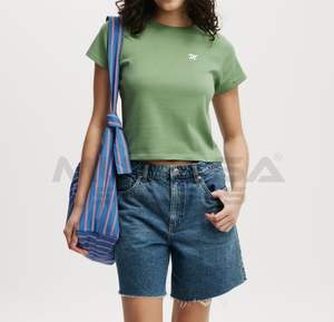 Women's Customized Logo Printed Short Sleeve Terry Cotton T-Shirt O-Neck Anti-Pilling; Canvas Blank Plain T-Shirt for Summer - Product Image 2