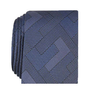 Alfani Men's Navy Slim Abstract Geometric <b>Tie</b> Microfiber Material Custom Luxury Formal Fashion Print Size Regular Gift Boxed - Product Image 2