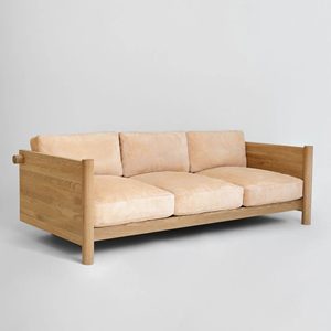 Export Quality Solid Mango <b>Wood</b> 3 Seater <b>Sofa</b> For Living Room Office Lounge And Commercial Furniture Projects With Durable <b>Frame</b> - Product Image 1