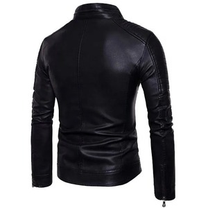 ABRA SPORTS Premium Quality Leather Jacket for Men High Street Style Winter <b>Quilted</b> Slim Fit with <b>Wool</b>/Viscose Shell - Product Image 5
