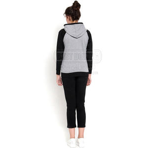 Logotipo personalizado señoras Jogger 2 piezas ropa de algodón mujeres chándal Jogging deporte traje mujeres chándales - Product Image 5