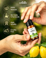 Huile essentielle de citron frais 10 ml avec logo personnalisé, vente en gros, 100% pure, naturelle, pressée à froid, qualité supérieure, diffuseur d'aromathérapie