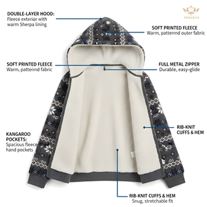 Sudadera con Capucha de Algodón con Cierre para Mujer, Talla Grande, Abrigo Cálido de Invierno de Manga Larga, Estampado Informal, Ropa Exterior, ODM OEM al por Mayor - Product Image 5