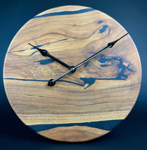 Horloge murale en résine époxy et bois d'excellente qualité Horloge décorative en résine époxy et bois pour bureau - Product Image 6