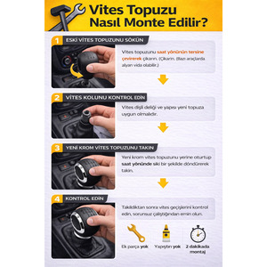 Palanca de Cambios de Cuero para Automóvil, Compatible con Fiat Doblo, Opel Combo y Toyota Proace - Product Image 2