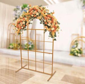 ฉากหลังสีทองดอกไม้แบบตั้งกรอบผนังงานแต่งงานงานเลี้ยงวันเกิดแผนกต้อนรับตกแต่งเวทีจัดงานสวนแบบโค้ง2023 - Product Image 6