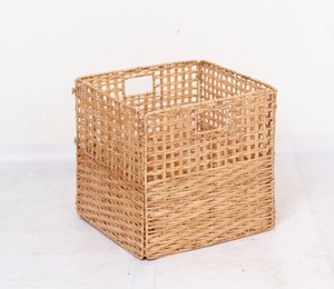 Cube de rangement en rotin naturel fait à la main pour bureau à domicile et organisation de placard - Product Image 1