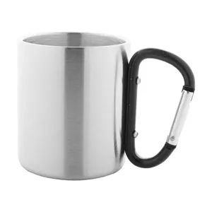 Mug en acier personnalisé Cadisha avec mousqueton – Gadgets personnalisés pour articles de boisson - Product Image 3