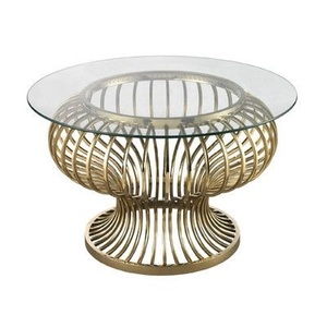 ห้องนั่งเล่นสไตล์เฟอร์นิเจอร์ขาโลหะเงินทรงกลมโต๊ะข้างโลหะทันสมัย - Product Image 1