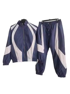 Chándales cortavientos de nailon transpirable OEM de la mejor calidad, conjunto de chándal cortavientos con cremallera de dos piezas de invierno con logotipo impreso personalizado - Product Image 5