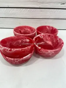 Bol en travertin en résine élégant et durable pour la décoration intérieure avec finition polie pour le petit bol de service de fête - Product Image 4