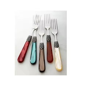 Ensemble de couverts décoratifs en résine, finition peinte, avec plusieurs tailles et formes, ensembles de couverts - Product Image 1