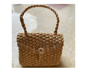 กระเป๋าชายหาดสไตล์วินเทจทําจากผักตบชวาที่เป็นมิตรกับสิ่งแวดล้อม 100% ขายส่ง - Product Image 1