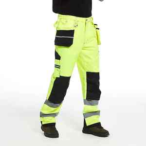 Venta al por mayor de alta visibilidad reflectante ropa de trabajo pantalones de seguridad con logotipo personalizado pantalones de seguridad de invierno para los hombres - Product Image 2