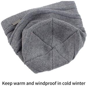 Gorros cálidos y acogedores para hombres y mujeres, sombreros de lana de punto suave, gorros de invierno elegantes, sombreros de moda versátiles, perfectos para el frío - Product Image 3