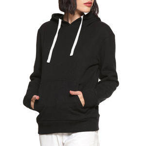 Sudadera con capucha con estampado personalizado para mujer Sudadera con capucha Casual Log Printed Tops Otoño Invierno Pullover Hoodies Color negro - Product Image 1