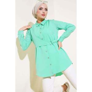 Benetton เสื้อผู้หญิงผ้าฝ้ายพอปลินผ้าไหมแฟชั่นประจำวัน, เสื้อทรงหลวมสไตล์วินเทจแบบมีฝาปิดด้านหน้าไซส์ XL สำหรับฤดูใบไม้ผลิฤดูร้อนฤดูใบไม้ร่วง - Product Image 2