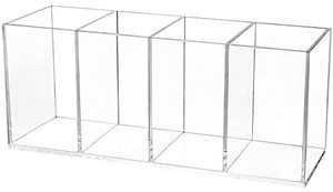 Perfect Gift Set Acrylic Wood Modern Desktop Organizer with Lipstick Holder Makeup Box Wall Vase <b>for</b> Teachers Office Workers - Product Image 4